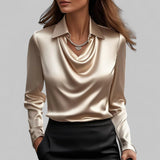 Liore | Women’s Draped Collared Blouse