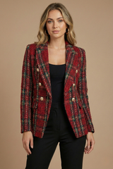 Cally | Women’s Double-Breasted Tweed Blazer