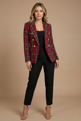 Cally | Women’s Double-Breasted Tweed Blazer