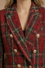 Cally | Women’s Double-Breasted Tweed Blazer