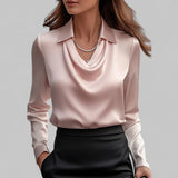 Liore | Women’s Draped Collared Blouse