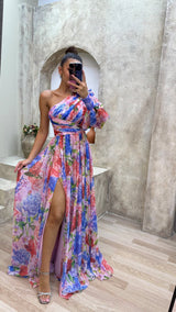 Whiney | Robe Florale à Une Épaule pour Femmes