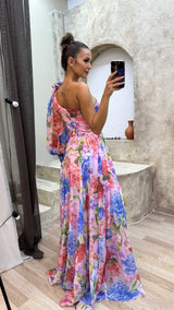 Whiney | Robe Florale à Une Épaule pour Femmes