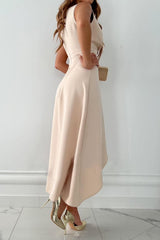 Amira | Robe maxi sans manches à enrouler pour femmes