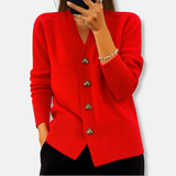 Amorette | Women’s Wool Heart Button Cardigan