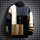 Apollo | Men’s Crewneck Patchwork Sweater