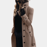 Arlisse | Women’s Double-Breasted Tailored Long Coat