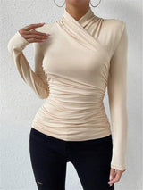 Lellah | Women’s Long Sleeve Crossover Top