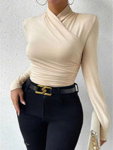 Lellah | Women’s Long Sleeve Crossover Top