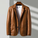 Caleb | Men’s Premium Leather Blazer Jacket