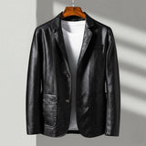 Caleb | Men’s Premium Leather Blazer Jacket