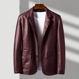 Caleb | Men’s Premium Leather Blazer Jacket