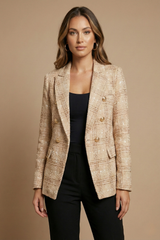 Cally | Women’s Double-Breasted Tweed Blazer