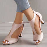 Carmelita | Women’s Peep-Toe Mid Heel Shoes