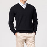Casharo | Pull en cachemire de luxe à col en V pour hommes