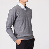 Casharo | Pull en cachemire de luxe à col en V pour hommes