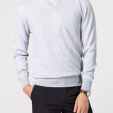 Casharo | Pull en cachemire de luxe à col en V pour hommes