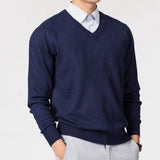 Casharo | Pull en cachemire de luxe à col en V pour hommes