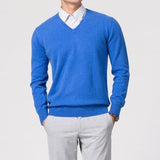 Casharo | Pull en cachemire de luxe à col en V pour hommes