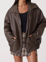 Celestine | Women’s Oversized Faux-Leather Jacket