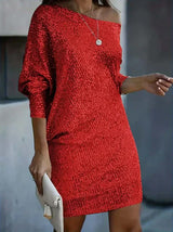 Clarita | Women’s Sequin Off-Shoulder Mini Dress