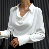 Delailah | Women’s Satin Cowl Neck Blouse