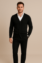 Emiliano | Men’s Cotton Blend V-Neck Cardigan