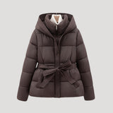Fritzy | Women’s Puffer Jacket with Hood and Belt