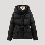 Fritzy | Women’s Puffer Jacket with Hood and Belt