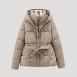 Fritzy | Women’s Puffer Jacket with Hood and Belt