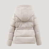 Fritzy | Women’s Puffer Jacket with Hood and Belt