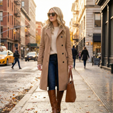 Arlisse | Women’s Double-Breasted Tailored Long Coat