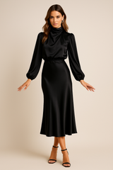 Hains | Women’s High-Neck Midi Dress