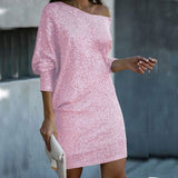 Clarita | Women’s Sequin Off-Shoulder Mini Dress