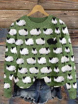 Lambelle | Women’s Sheep-Print Knit Sweater