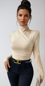 Lellah | Women’s Long Sleeve Crossover Top