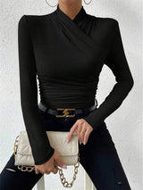 Lellah | Women’s Long Sleeve Crossover Top