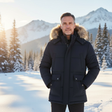 Men's Insulated Parka Jacket with Adjustable Fur Hood | Best Winter Jacket for Men