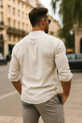 Taviero | Men’s 3/4 Sleeve Relaxed Shirt