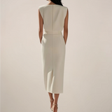 Treena | Women’s Tailored Sleeveless Midi Dress