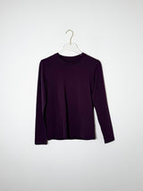 Mini Boy T-Shirt in Deep Purple | Long Sleeve Cotton Comfort