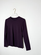 Mini Boy T-Shirt in Deep Purple | Long Sleeve Cotton Comfort