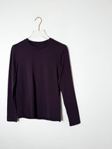 Mini Boy T-Shirt in Deep Purple | Long Sleeve Cotton Comfort