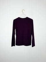 Mini Boy T-Shirt in Deep Purple | Long Sleeve Cotton Comfort