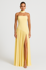 Mova | Women’s Strapless High-Slit Evening Gown