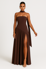 Mova | Women’s Strapless High-Slit Evening Gown
