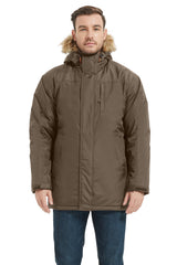 North Woods Heavyweight Snorkel Parka Jacket for Men and Women - Wind and Water Resistant with Faux Fur Trim