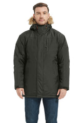 North Woods Heavyweight Snorkel Parka Jacket for Men and Women - Wind and Water Resistant with Faux Fur Trim