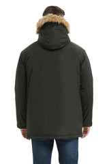 North Woods Heavyweight Snorkel Parka Jacket for Men and Women - Wind and Water Resistant with Faux Fur Trim
