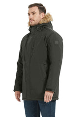 North Woods Heavyweight Snorkel Parka Jacket for Men and Women - Wind and Water Resistant with Faux Fur Trim